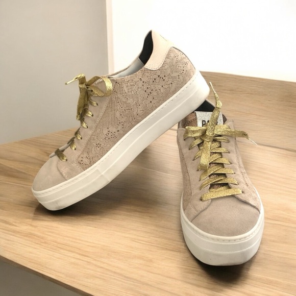 P448 Thea Platform Leather Sneakers - Picture 3 of 6